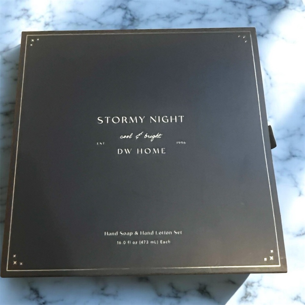 DW Home Stormy Night Soap and Lotion Set - Black and White